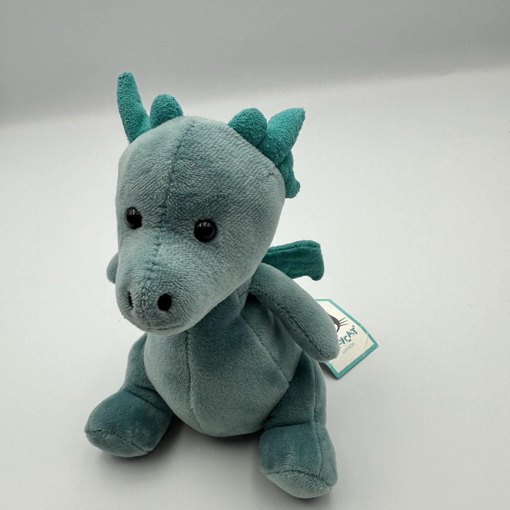 Jellycat Sapphire Little Puff Blue Dragon Plush Stuffed Animal w/ Tag Retired